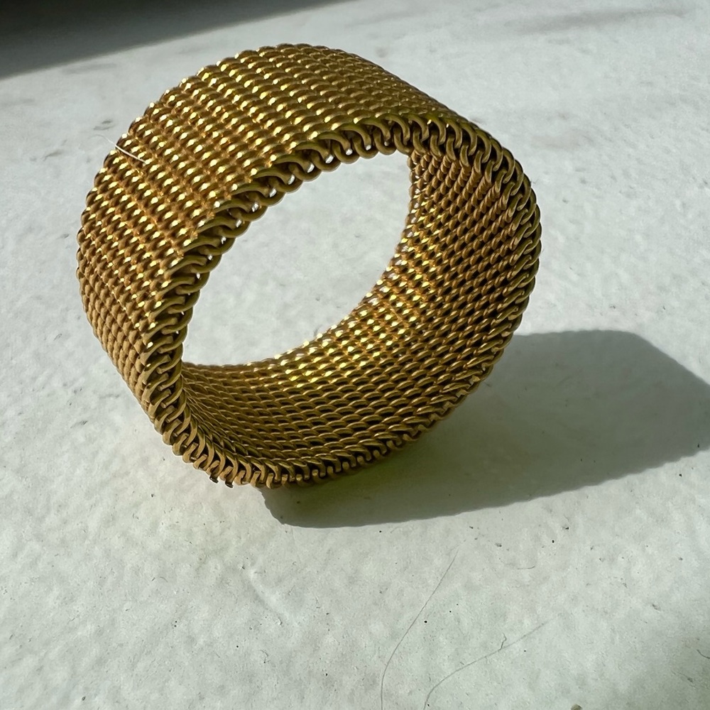 Gold Chain Mesh Ring